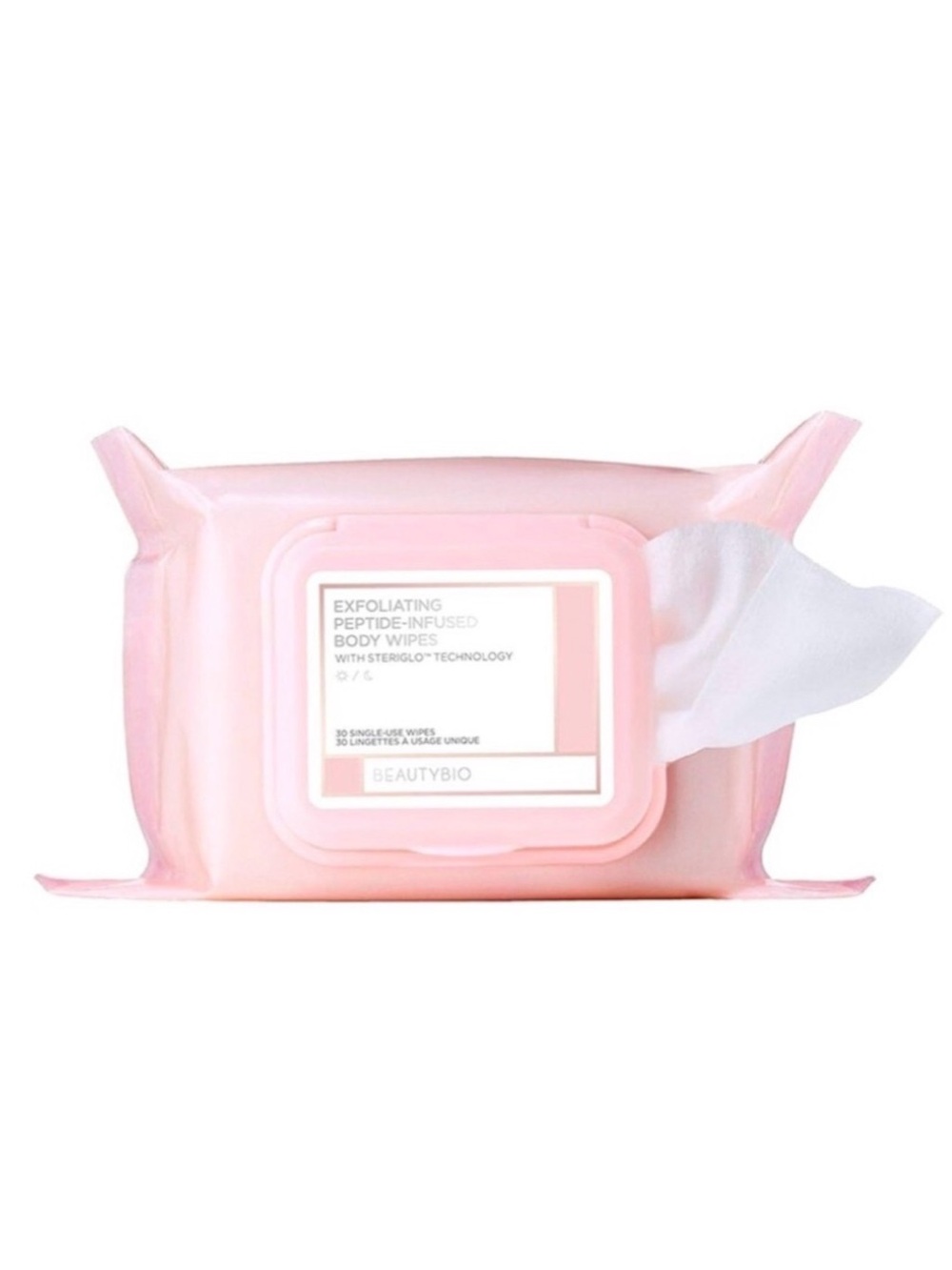 BeautyBio Exfoliating Peptide Body Wipes 30 Ct NIB